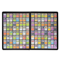 Carpeta de 64 ranuras con cubierta de cuero PU para tarjetas deportivas, álbum de colección para TCG y tarjetas