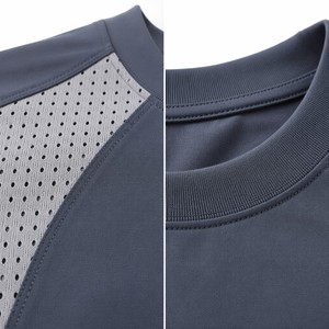 Kaos Katun Oversize dengan Panel Mesh, 100% Katun, Bernapas, Kasual, OEM Grosir Streetwear - Product Image 6