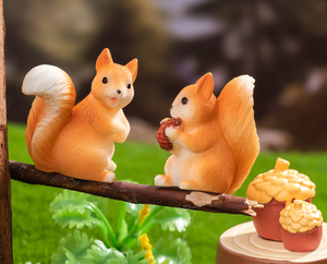 Statuette Realistiche di Scoiattoli 3D in Resina, Giocattoli Cartoon di <span class=keywords><strong>Animali</strong></span> Selvatici, Souvenir per Zoo e Parchi, Decorazioni da Giardino - Product Image 5