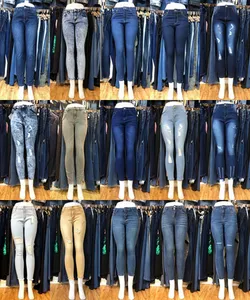 Gzy fábrica jeans liquidação mulheres mistura design e tamanho misto meia de alta qualidade