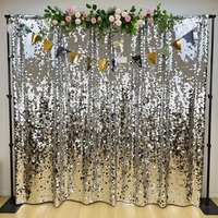 Rideau de fond scintillant doré à paillettes pour la décoration de mariage et de fête