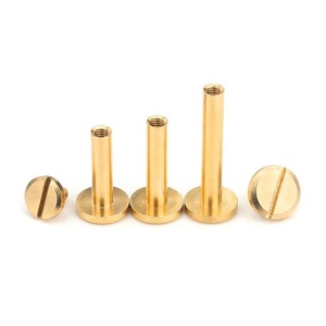 Tornillos de cabeza plana de latón, 8x4x15mm, para hebilla de cinturón - Product Image 5