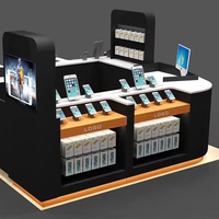 Comptoirs de présentation simples et personnalisés pour petites boutiques de téléphonie mobile, aménagement de magasins de réparation de téléphones pour centres commerciaux