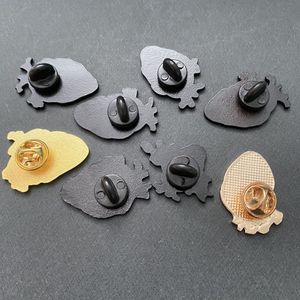 ハートを解剖するためのエナメルブローチ付きカスタムメイドの金属手工芸品 - Product Image 3