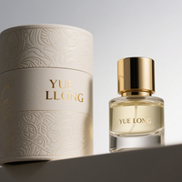 Qualité de luxe personnalisé feuille d'or en relief logo papier carton ensemble de tubes ronds boîte pour l'emballage de parfum bouteilles en verre bocaux