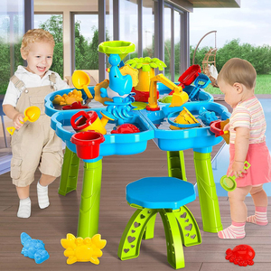 Ngoài trời cát và nước chơi bảng trẻ em bên ngoài sân sau cát nước hoạt động bảng bãi biển sandbox đồ chơi với cát công cụ khuôn mẫu - Product Image 4