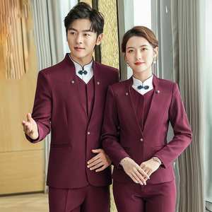 مخصص مكتب رجل سيدة العمل ارتداء أنيقة الأعمال السترة ضئيلة تناسب الزي الرسمي للمكتب - Product Image 3