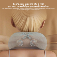 2025 haut de gamme Portable voyage chauffage pétrissage Shiatsu batterie électrique en forme de U oreiller sans fil cervical cou masseur