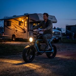 Vélo électrique tout-terrain robuste avec fourche à suspension avant, pédalier robuste pour les voyages en <span class=keywords><strong>camping</strong></span>-car et les excursions en plein air - Product Image 6