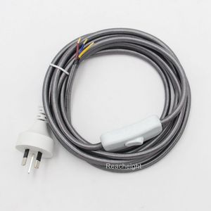 <span class=keywords><strong>Cable</strong></span> de <span class=keywords><strong>3.5</strong></span> Metros con Enchufe de 3 Pines NZ AU y <span class=keywords><strong>Cable</strong></span> Recubierto de Tela de 3x0,75mm2 con Interruptor - Product Image 3