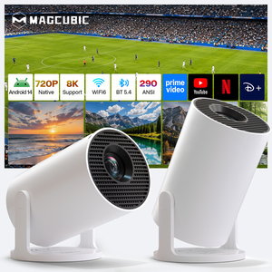 Proyector Portátil de Bolsillo Inteligente 8K y Android 14 720P para HY300 Pro 290 ANSI con Corrección Trapezoidal Manual y Automática, WiFi 6, BT5.4 - Product Image 1
