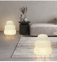 Lampe en papier de riz de style japonais décorations d'intérieur lampe de table salon chambre abat-jour blanc lampe lanterne en papier