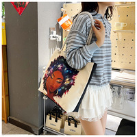 Sac fourre-tout de mode réutilisable sac à main pour femmes sac en toile avec logo imprimé personnalisé vente en gros à bon prix d'usine