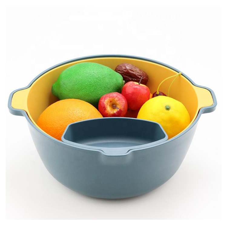 Многофункциональный Пластиковый Полипропиленовый дуршлаг 3 в 1 для фруктов и овощей