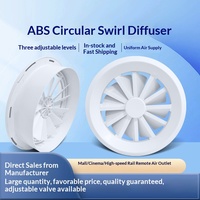 Diffuseur d'air moderne Eayvent en ABS réglable, grille de ventilation ronde pour climatisation centrale