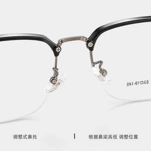 Monture de lunettes demi-cerclée Danyang Business en TR90 et métal 97181 avec plaquettes de nez réglables pour hommes, pour lunettes de myopie - Product Image 1