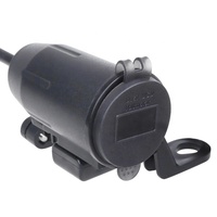 Carga rápida de teléfono móvil de 24V Doble QC 3,0 Tipo C PD Puerto USB Cargador de coche Enchufe Voltímetro Pantalla de voltaje con interruptor de botón