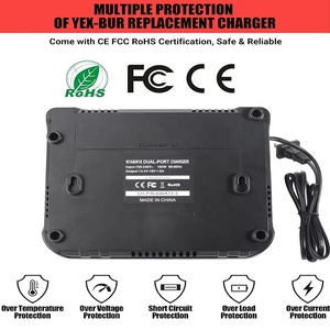 Estación de Carga de Baterías de Doble Puerto Compatible con la Batería de Litio MilWaukees de 18 V, Cargador de Baterías Rápido M 18S con 2 Puertos <span class=keywords><strong>USB</strong></span> - Product Image 6