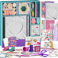 Kit de journal personnalisé fait main en 2 pièces pour filles de 8 à 14 ans, cadeau d'anniversaire - Ensemble de fournitures pour l'art et l'artisanat, scrapbooking
