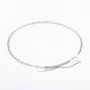 Collar con Colgante de Estrella, Acero Inoxidable, Engaste Pavé, Joyería para Fiesta XYN0114 - Product Image 3