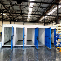 Conteneur de stockage en acier démontable de 8 pieds, 12 pieds, 16 pieds, 20 pieds avec porte battante, unité modulaire portable