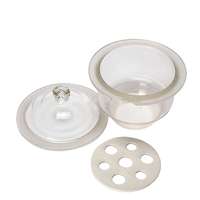 Dessiccateur de laboratoire Dessiccateur à vide en verre Boro3.3 avec plaque en porcelaine