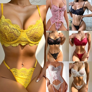 En stock aux États-Unis, vente chaude, ensemble de soutien-gorge Sheines pour femmes, lingerie féminine, ensembles de lingerie sans couture, sous-vêtements pour femmes, lingerie blondes - Product Image 4