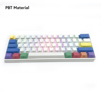 Keyboard Mini Nirkabel Mekanik Gateron Switch RGB Backlit Anti-Ghosting Programmable 61 Tombol untuk PC Gaming Gamer