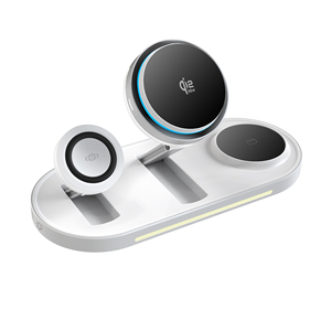 Plaque de refroidissement électronique semi-conductrice 3-en-1 Qi2.2 <span class=keywords><strong>25W</strong></span>, <span class=keywords><strong>chargeur</strong></span> sans fil pliable Peltier pour <span class=keywords><strong>Apple</strong></span>, Samsung, veilleuse - Product Image 4