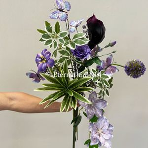 Bouquet Artificiel Secret Garden en Pivoines en Plastique et Tissu Fait Main pour Remise de Diplôme et Mariage - Product Image 4
