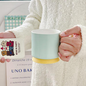 Tasse à eau pour couples, pour la maison, le bureau, tasse à café en céramique moderne et simple - Product Image 4