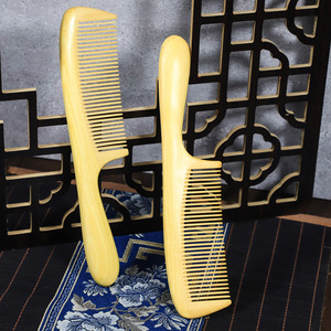 Boxwood <b>Comb</b> Long Hair <b>Wide</b> Teeth Round Handle Handmade Wooden Massage <b>Comb</b> For Women - Product Image 3