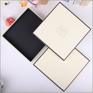 Square Top And Bottom Lid <b>Box</b> 25x25x3 Cm <b>Gift</b> Packaging Paper <b>Box</b> For Scarf Sock Underwear Storage - Product Image 1