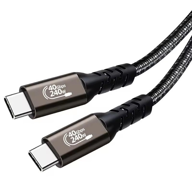 USB4 40Gbps Data Transfer USB C Cable 8K 60Hz Support 240W 5A PD Fast Charging Type C Cable for Macbook Thunderbolt 4 Cable