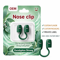 Clip Nasal Puissant à l'Eucalyptus pour un Soulagement Respiratoire Rafraîchissant, Diffuseur d'Huiles Essentielles Portable, Inhalateur Nasal, Fabrication OEM