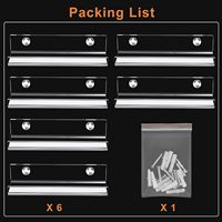 Lot de 6 étagères pour disques en vinyle transparent de 4 pouces, support mural en acrylique pour présentoir d'album, cintre de rangement flottant, étagère pour CD, salle de bain et cuisine