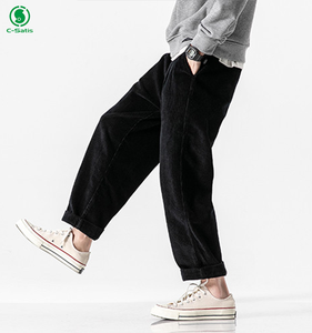 Pantaloni da Jogger Cargo da uomo con Logo a gamba dritta pantaloni da lavoro a doppio ginocchio pantaloni da lavoro in velluto a coste personalizzati - Product Image 2