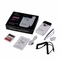 Ponceuse à ongles professionnelle 30W portable avec moteur brushless 45000 tr/min, rechargeable par USB, en acier inoxydable, pour manucure et pédicure (version US)