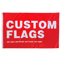 Drapeaux publicitaires de sublimation de colorant à faible quantité minimale de commande Drapeaux personnalisés avec logo Drapeaux personnalisés avec oeillets