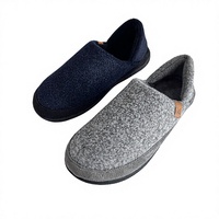 Chaussons d'intérieur en mousse à mémoire de forme personnalisés de haute qualité, doux, à bout fermé, antidérapants, chauds, avec semelle épaisse et amortissante pour hommes