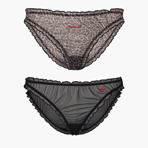 Tasarımcı marka en çok satan kadın örme örgü düşük katlı ince Bikini 2-Piece Set hayvan baskı tasarım dalga kenarları her gün - Product Image 1