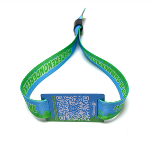 Fábrica personalizada Festival tela tejida pulseras de tela pulsera rastreador Rfid evento pulsera - Product Image 1