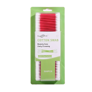 Chất Lượng Cao Tùy Chỉnh Thanh Vỉ Thẻ Gói Thân Thiện Với Môi Bông Gạc Cho Trang Điểm Remover Tai Làm Sạch Lint-Miễn Phí Bông Nụ - Product Image 5