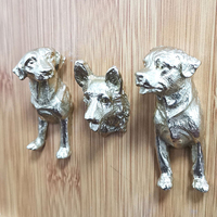 Nouvelle conception, poignées et boutons de meubles en laiton massif en forme de tête de chien pour tiroirs et armoires, décoration intérieure