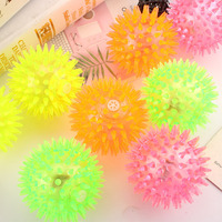 Balle lumineuse rebondissante pour chien et chiot, balle LED clignotante, jouet de jeu, jouet anti-stress, balle de massage à picots, balle rebondissante à presser et clignotante