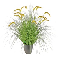 Ornement de mariage en stock expédition rapide queue de chien 120 cm de haut Simulation herbe d'oignon longue queue fausse herbe de pampa en pot
