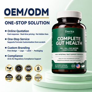 Capsules de Probiotiques Végétaliens Personnalisées OEM 50 Milliards de CFU pour le Soutien Digestif, Intestinal et Immunitaire, Sans OGM, Marque Privée, Vente en Gros en Vrac - Product Image 1