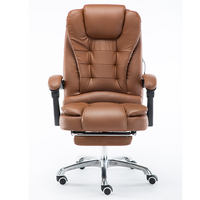 Chaise de bureau ergonomique de direction, design contemporain, cuir synthétique, appui-tête personnalisé, hauteur réglable, pivotant à 360°, acier