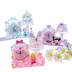 <span class=keywords><strong>Reloj</strong></span> Despertador Infantil DIY Starlight Hour, Cuerpo <span class=keywords><strong>de</strong></span> Plástico, Educativo, Hecho a Mano, Diseño <span class=keywords><strong>de</strong></span> Dibujos Animados, Juguete <span class=keywords><strong>para</strong></span> Niñas - Product Image 1