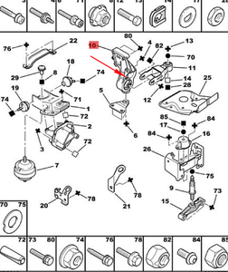 Support moteur OE 1807ES 1807L7 9640296180 pour Peugeot 206 <span class=keywords><strong>308</strong></span> 307 408 Citroën C2 C4 1.<span class=keywords><strong>4</strong></span> 1.6 TU5JP4 TU3 - Product Image 2